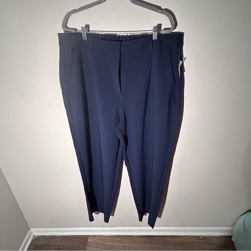 Old Navy Women's Wide Leg Pants - Navy Blue - Picture 3 of 5